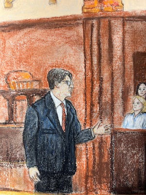 Karim P. Husain courtroom sketch